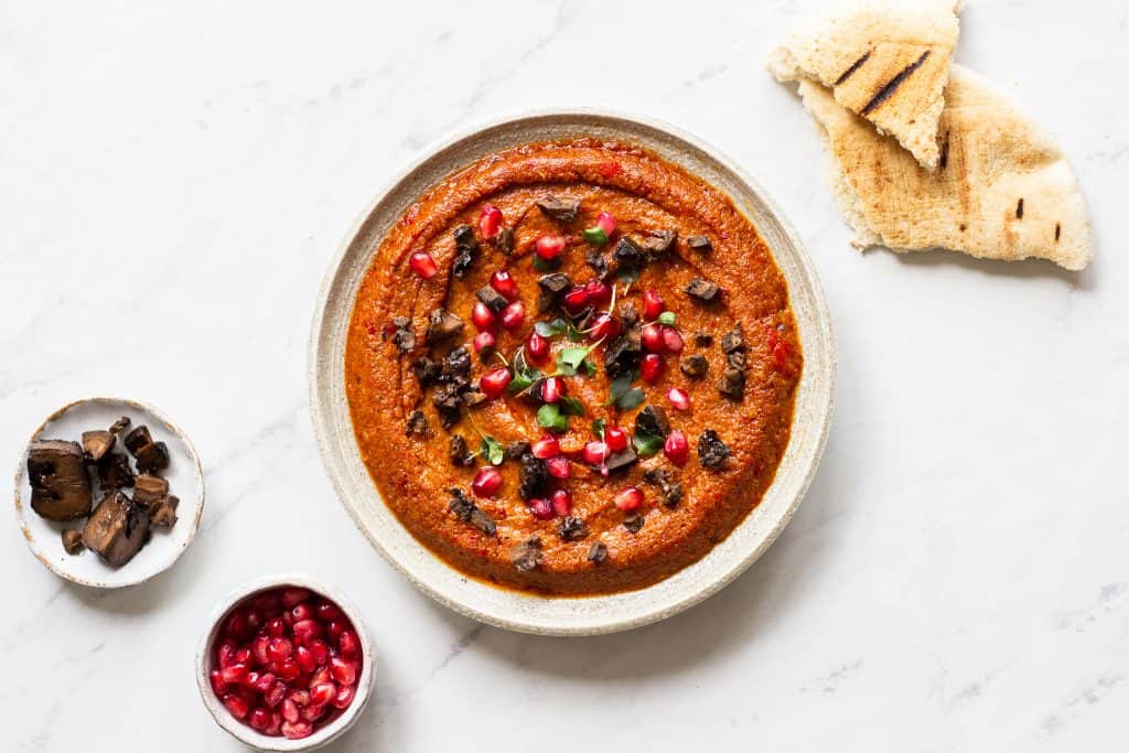 Muhammara with Pickled Walnuts - Mezze Dips