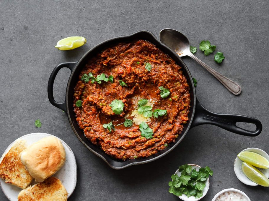 Pav Bhaji with Roasted Winter Vegetables