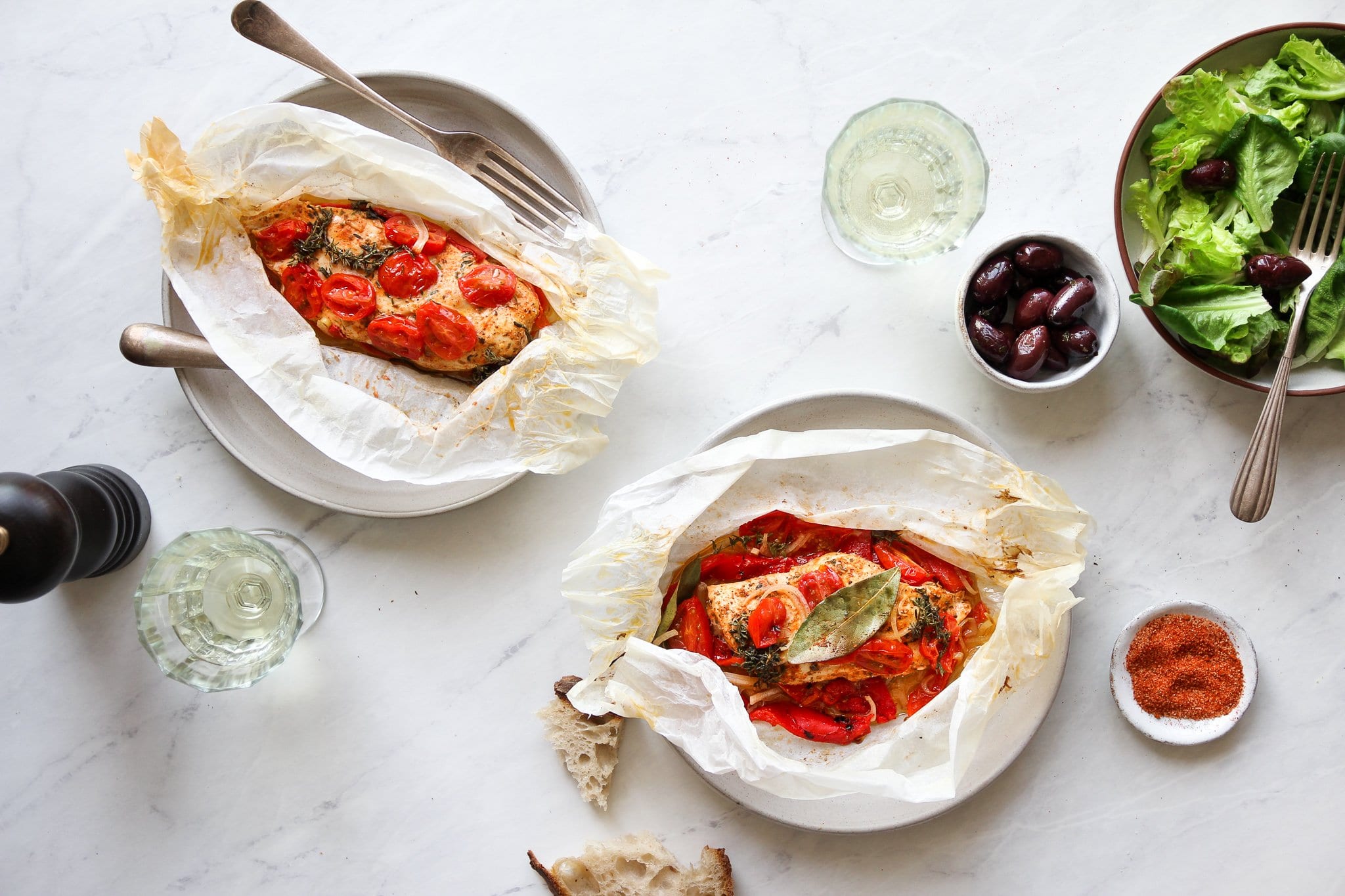 Chicken Basque en Papillote
