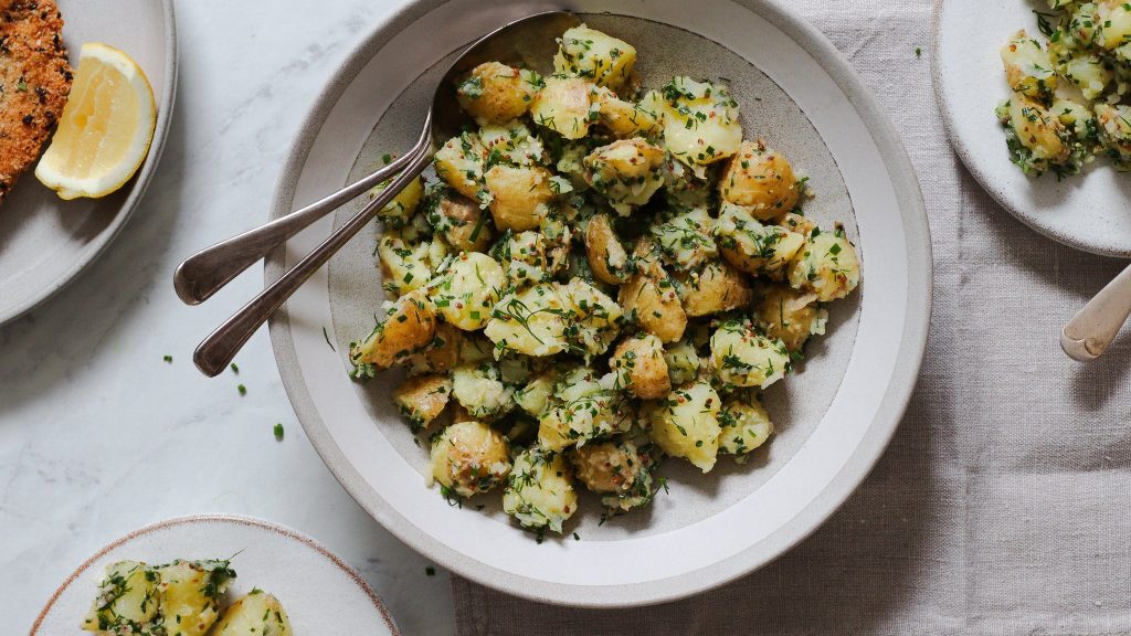 Herby Austrian Potato Salad (Erdäpfelsalat)