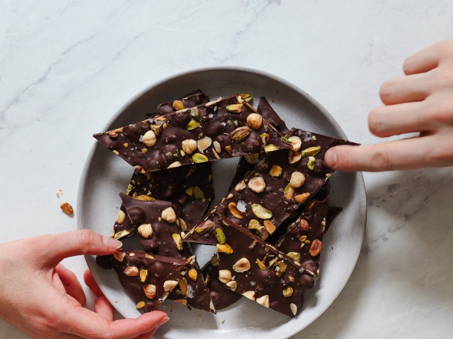 Easy Dark Chocolate Bark with Cardamom
