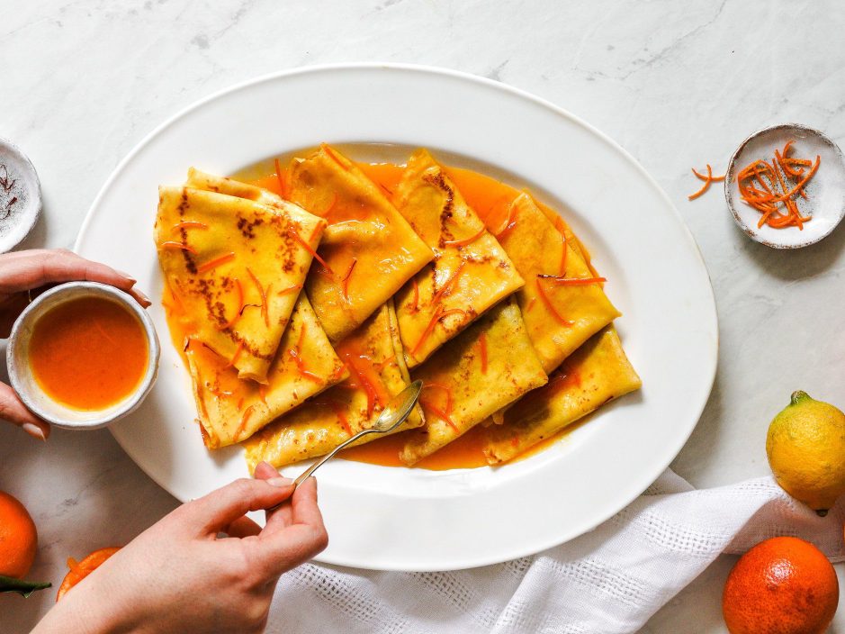 Crêpes Suzette with Saffron